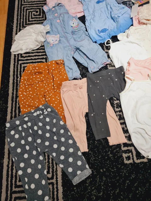 #A52💜 Huge Bundle Of Baby Girl Clothes 6-9months NEXT GEORGE M&S GAP H&M PRIMAR 7
