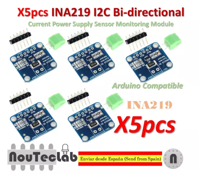 5pcs INA219 I2C Bi-directional Current Power Supply Sensor Monitoring Module