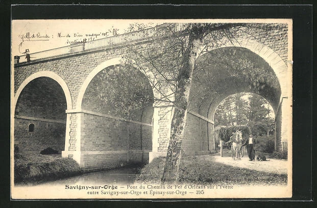 CPA Savigny-sur-Orge, Pont de Chemin de Fer d´Orleans sur l´Yvette