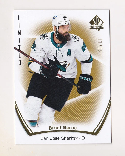 21-22 SP Authentic Brent Burns /99 LIMITED  GOLD SJ Sharks 2021