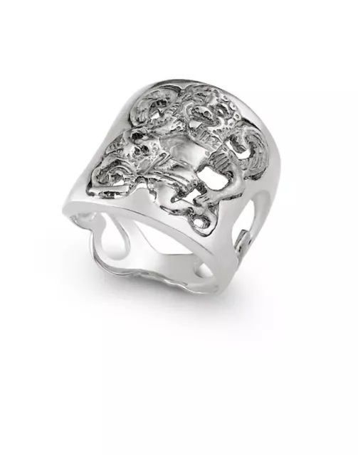 Anello con Maschera in argento by Gerardo Sacco 34024