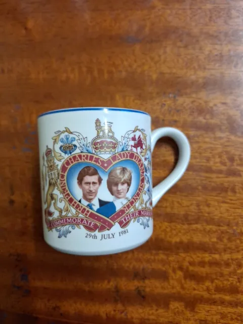 Charles and Diana Commemorative Royal Wedding Original Ceramic Mug England 1981
