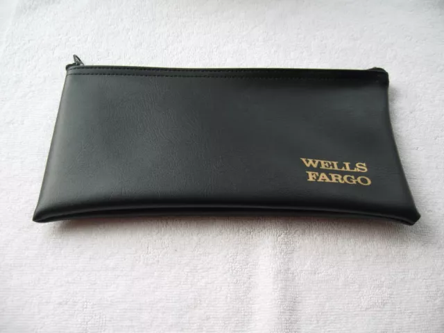 NEW Wells Fargo Bank Money Zipper Deposit  Bag