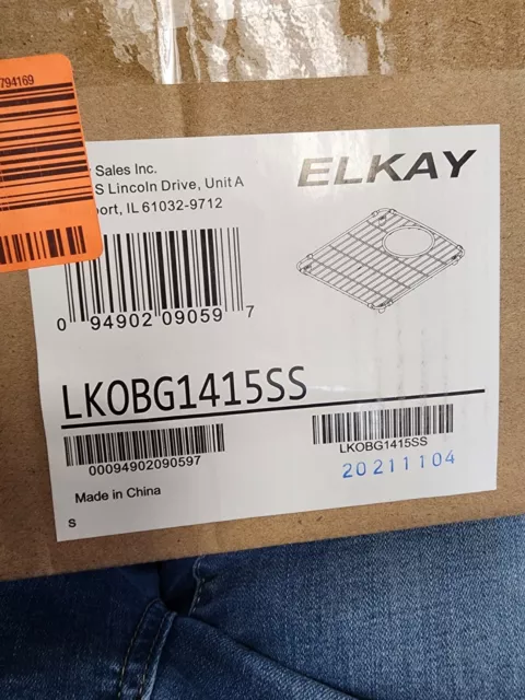 "NUEVO ELKAY LKOBG1415SS rejilla inferior de acero inoxidable 12-3/4"" x 14-1/2"" x 1""