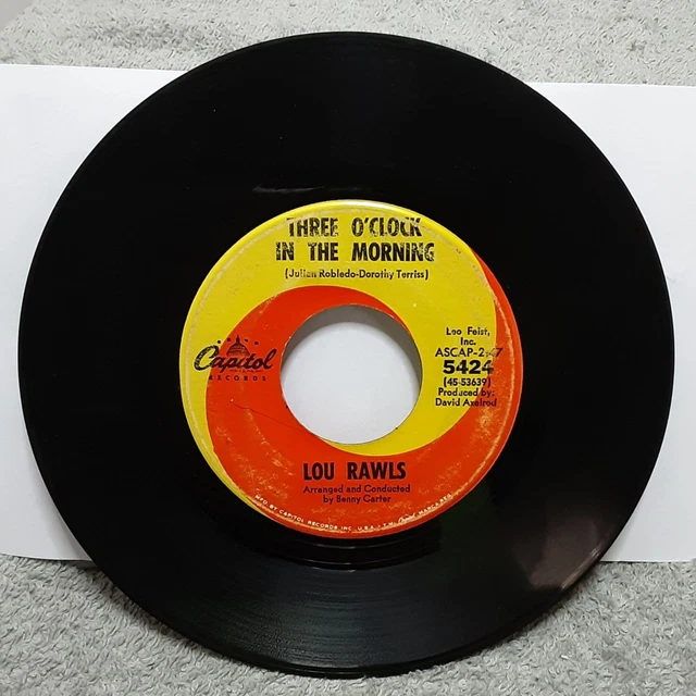 Lou Rawls Three O'Clock In The Morning  45 Rpm Record 1965