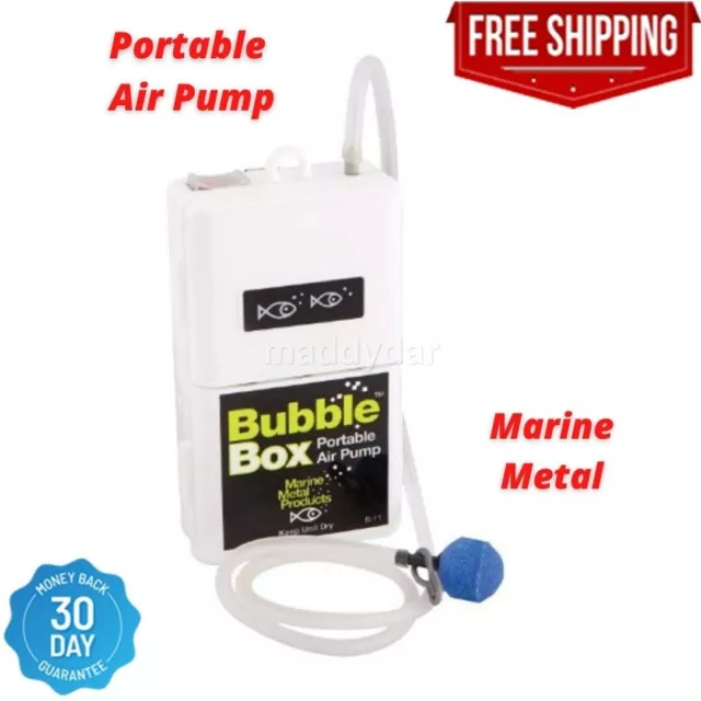 MARINE METAL AERATOR Bubble Box 1.5V Portable Air Pump Bait Minnow