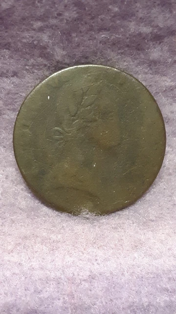 1700's - MANCHIN'S MILLS COLONIAL 1/2 PENNY ~ AG ~ TOTALLY ORIGINAL!