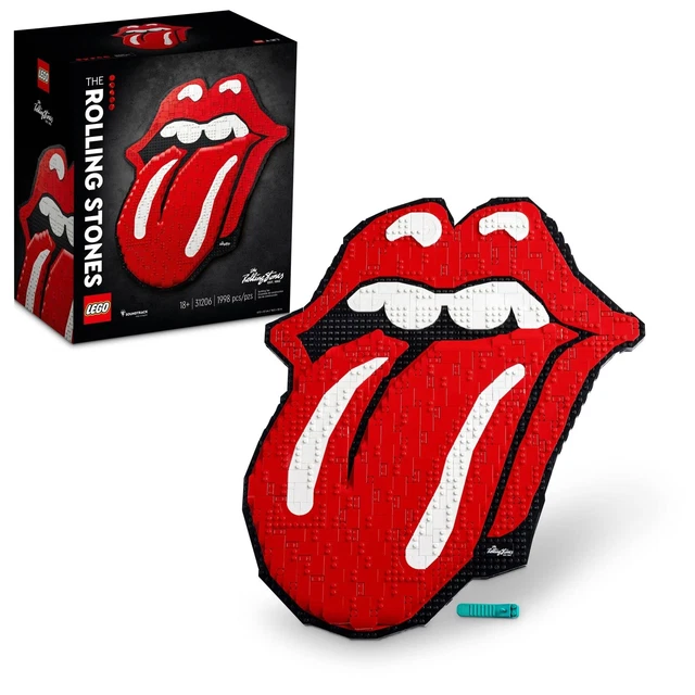 LEGO Art The Rolling Stones 31206 Logo Wall D&#233;cor Building Set for Adults,