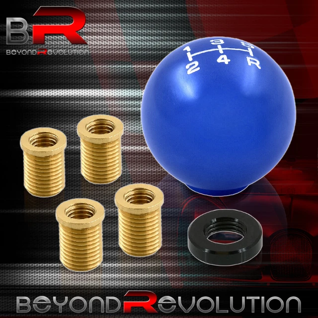 M8 M10 M12 Kit Adapter Kit 5-Speed Round Gear Shift Knob Quick Short Throw Blue