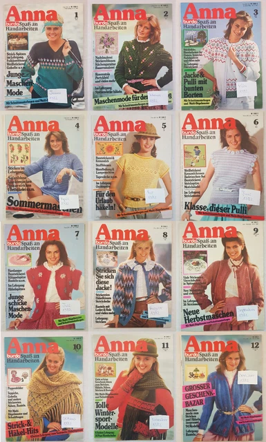 Burda Anna 1982 Handarbeiten Schnittmuster Nähen Stricken Häkeln Anleitung