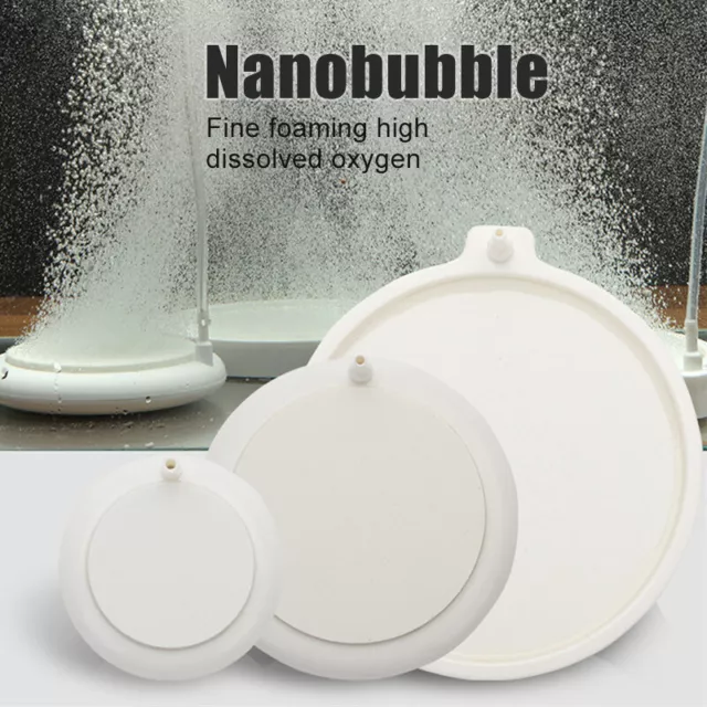 Fish Tank Round Air Stone Disc Bubble Diffuser Aquarium Oxygen Bubbler Air Pump