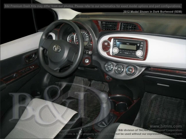 Dash Trim Kit for TOYOTA YARIS 12 13 14 15 carbon fiber wood aluminum