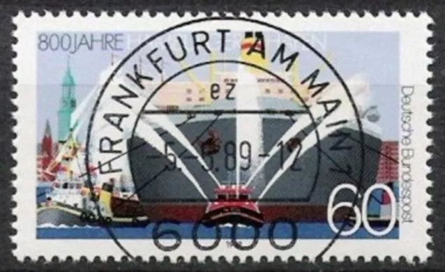 BUND Nr.1419 Hamburger Hafen 1989 Vollstempel ffm