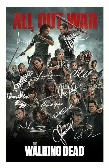 The Walking Dead Season 8 Cast Autograph Signed Photo Poster Print
