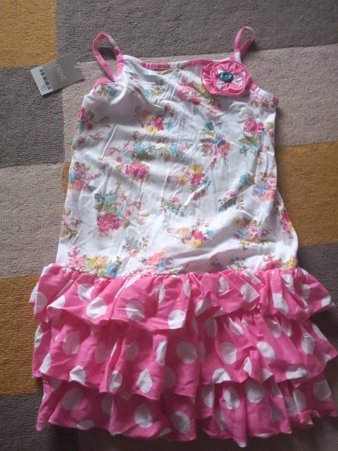 Bellissimo abito estivo per ragazze Next nuovissimo 8-9 anni prezzo di zecca £11