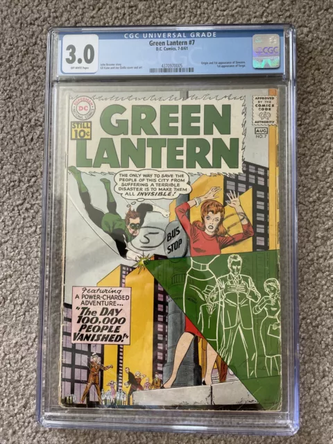 Green Lantern 7 - Cgc - G/Vg 3.0 - Origin & 1St Appearance Of Sinestro (1961)
