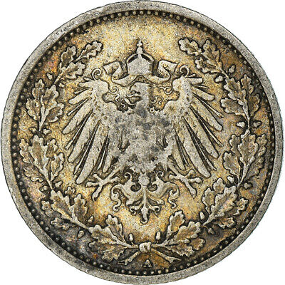 [#380688] Monnaie, GERMANY - EMPIRE, 1/2 Mark, 1905, Berlin, TTB, Argent, KM:17