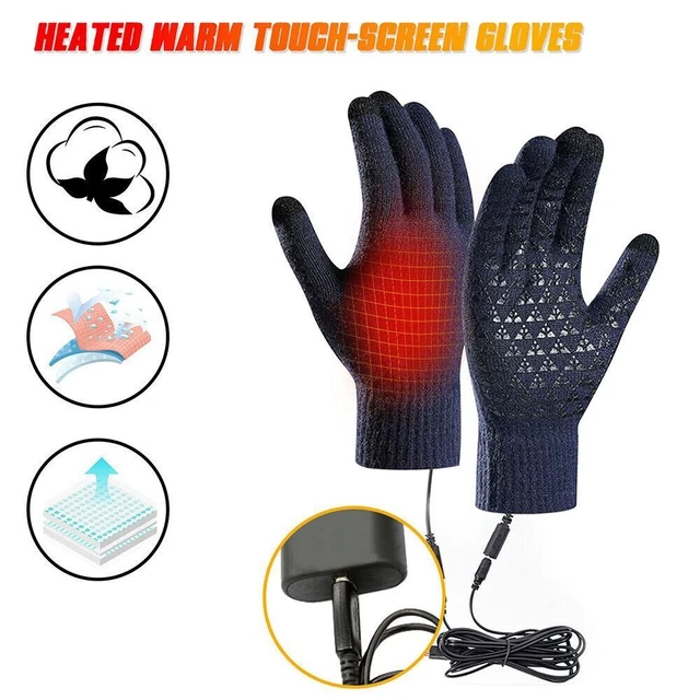 Chaud Gants chauffants électriques Toucher Gants chauffants USB  Femmes Hommes