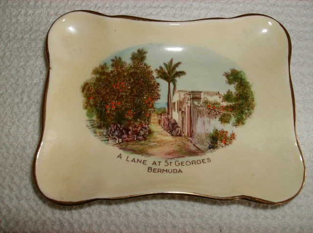 Vtg Royal Winton Grimwades Souvenir Trinket Dish, Bermuda