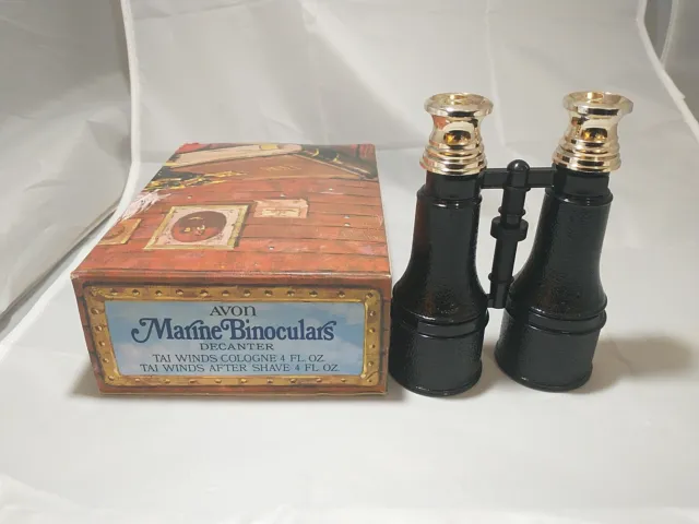 Vintage Avon Marine Binoculars Tail Winds Aftershave Cologne Bottle Decanter 