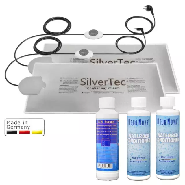 2x Tbd SilverTec 200W Wasserbettenheizung Carbon 2x Conditioner + Vinyl-Reiniger