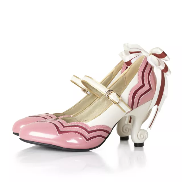 Card Captor Sakura Iconique Shoes Objet Pumps Pink Ribbon Dress Costume Cosplay