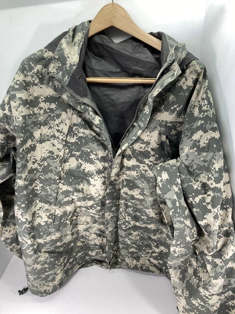 ARMY ACU Light Extreme Wet Cold Jacket Parka ECWCS Gen III L6 Goretex LARGE Long