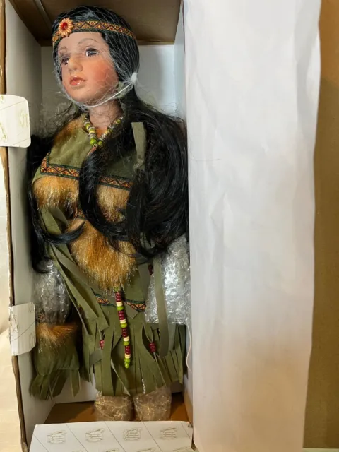 Heritage Signature Collection 35333 Cheyenne Native American Porcelain Doll 16"