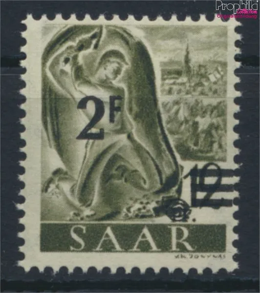 Briefmarken Saarland 1947 Mi 229X I, fallendes Wasserzeichen, Urdruckmarke (9985