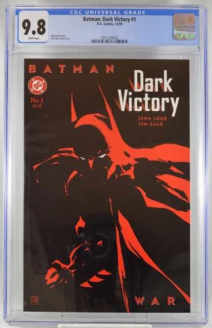 Batman: Dark Victory #1 cgc 9.8, DC Comics 1999, White Pages