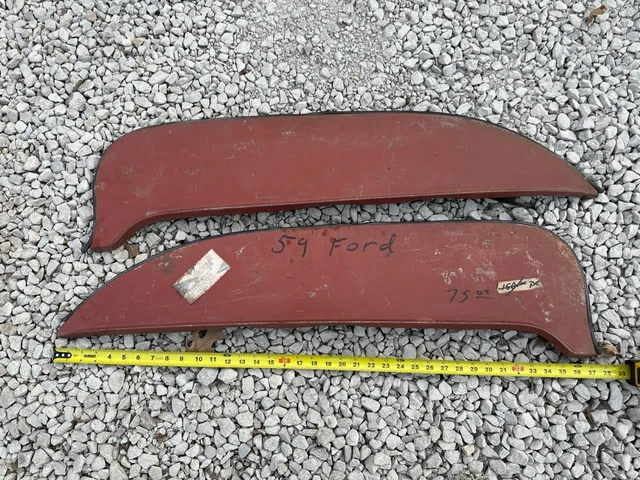 PAIR Vintage Old 1959 59 FORD FWS-59F Hot Rat Rod Car Foxcraft FENDER SKIRTS PAIR Vintage Old 1959 59 FORD FWS-59F Hot Rat Rod Car Foxcraft FENDER SKIRTS