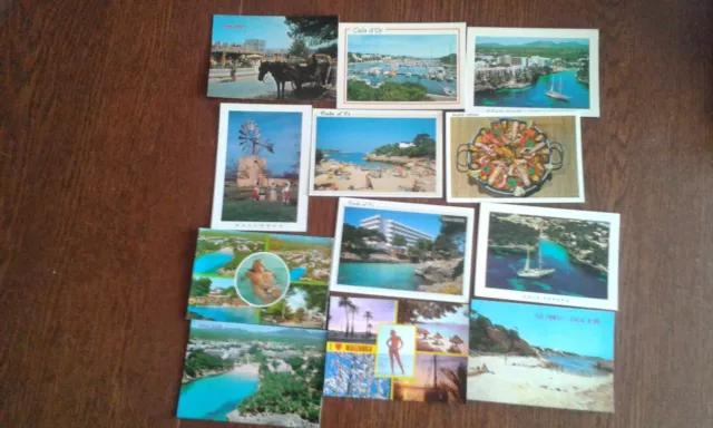 lote de 12 postales de Mallorca de los años 80