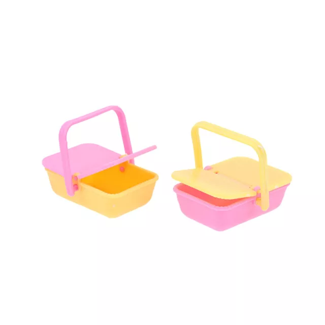 2pcs 1:12 Dollhouse Miniature - Plastic Shopping Basket Random Color -EL