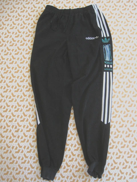 PANTALON ADIDAS ONE World 80 S Noir Velour Survetement vintage enfant 10 ans EUR 28 90 PicClick FR