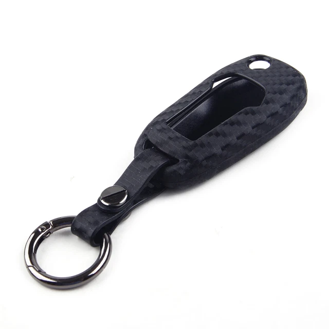 Carbon Fiber Style Key Fob Shell Cover Fit For Ford Ecosport Smart Key Chain ho