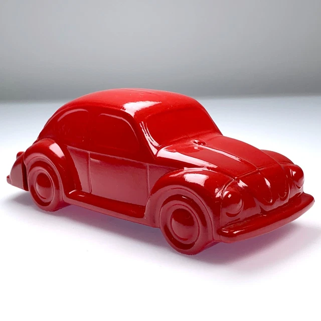 VTG Avon Vintage Avon Volkswagen Beetle Red Bottle Empty Decanter Collectable 4z