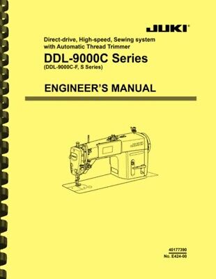 Máquina de coser Juki DDL-9000C serie f s servicio mantenimiento manual de ingeniero
