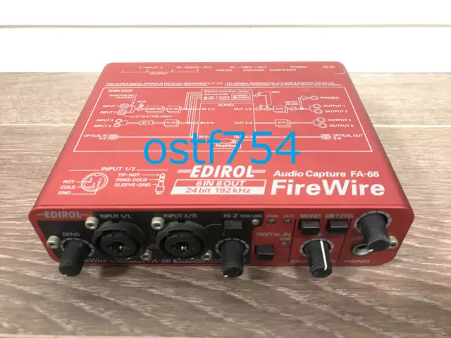 Roland Edirol FA-66 FireWire USB Audio Capture Interface 24Bit / 192kHz