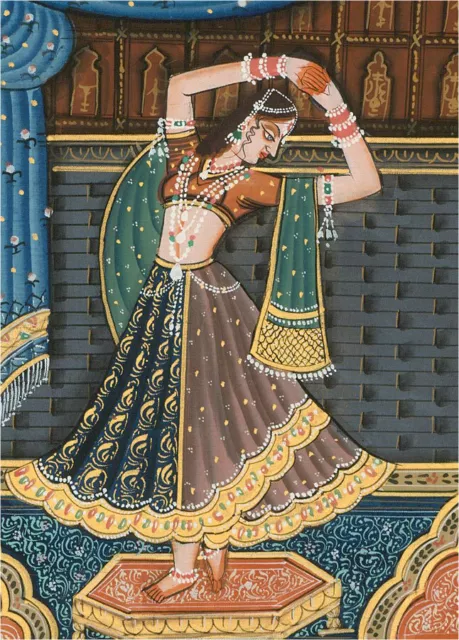 Indian Miniatures - 20th Century Gouache, Ragini Painting