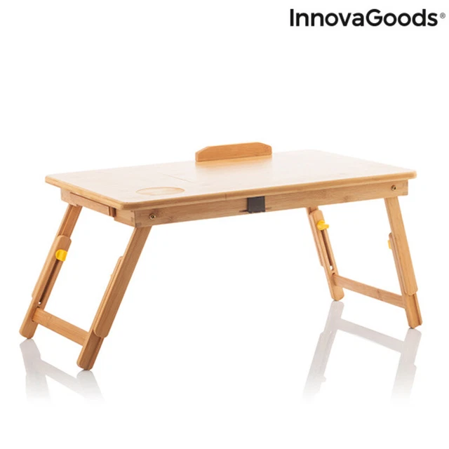 Tavolo Pieghevole Ausiliare in Bambù InnovaGoods IG815646 Legno (Ricondizionati