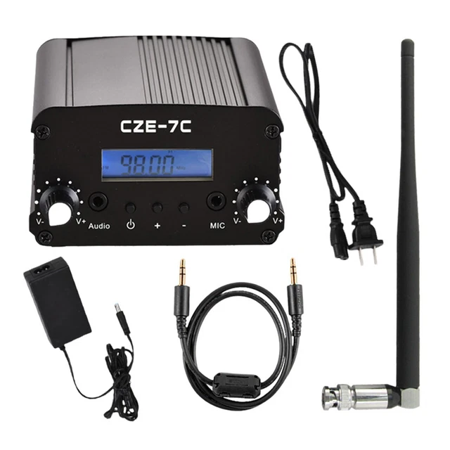 FM TRANSMITTER FOR Drive In Movie 7 Watt Fm Transmitter + Short Antenna