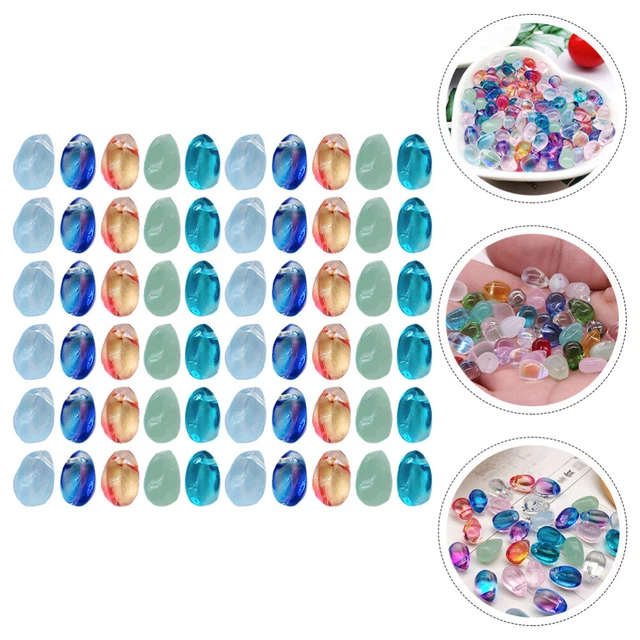 100pcs Bunte Wasser Tropfen Glas DIY Lose Perlen Schmuck Machen Perlen
