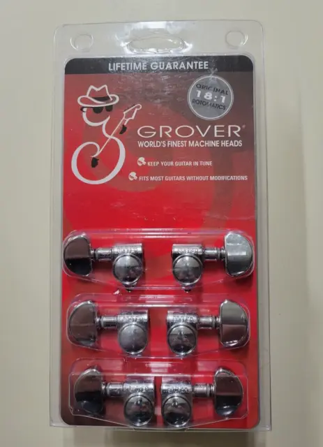 Grover 102NV "Milk Bottle" Original Rotomatic Tuners 3x3 Nickel Les Paul SG