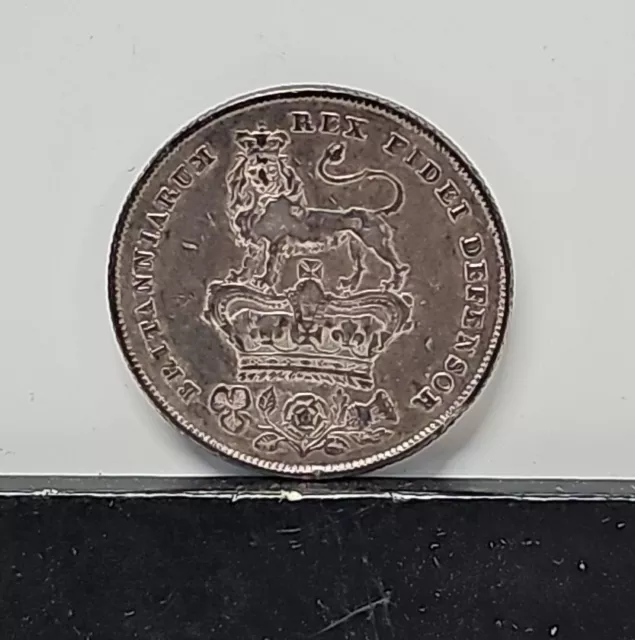 Great Britain 1826 One Shilling King George Iv Britannia Silver World Coin 2