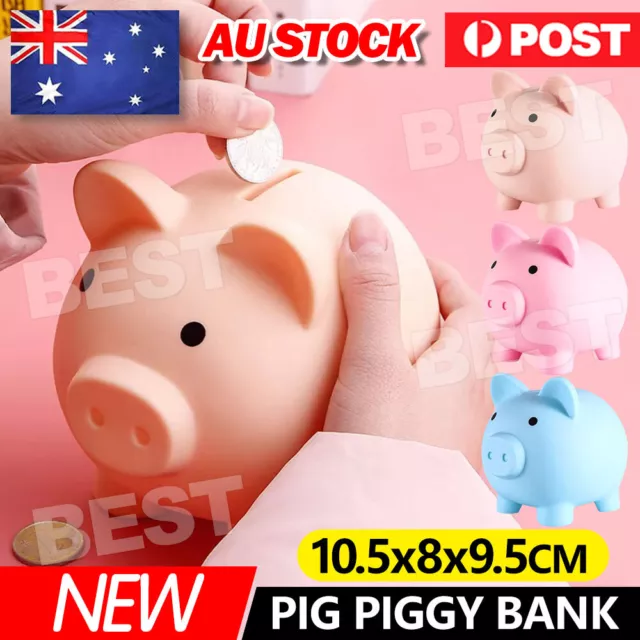 Pig Piggy Bank Unbreakable Plastic Money Bank Save Box Coin Bank Girls Boys Gift