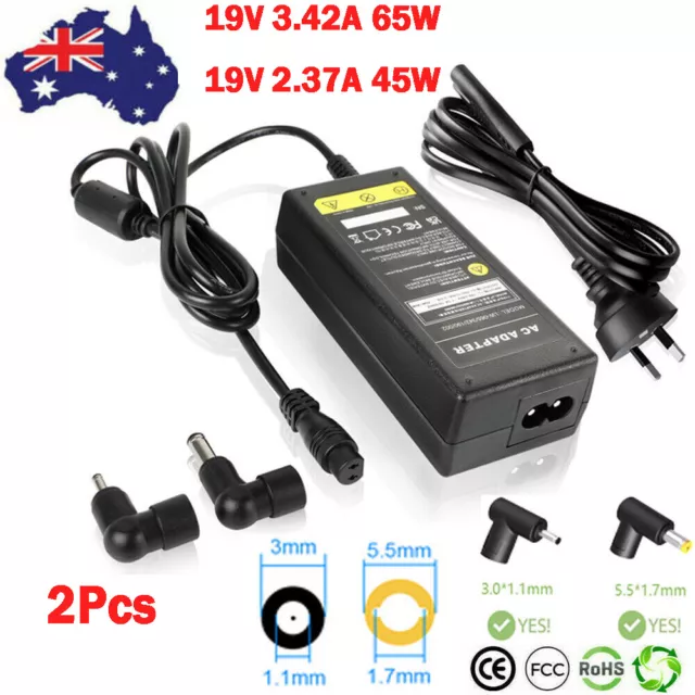 65W/45W AC Adapter Charger For Acer ADP-45FE F ADP-45HE D Laptop 19V 3.42A/2.37A