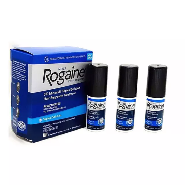 Men's ROGAINE 5% Minoxidil Lösung Extra Strength 3 Monatsvorrat 60ml