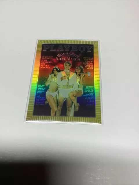 Playboy Chromium Cover Cards Edition 2 R161 Celebrity Refractor Steve Martin