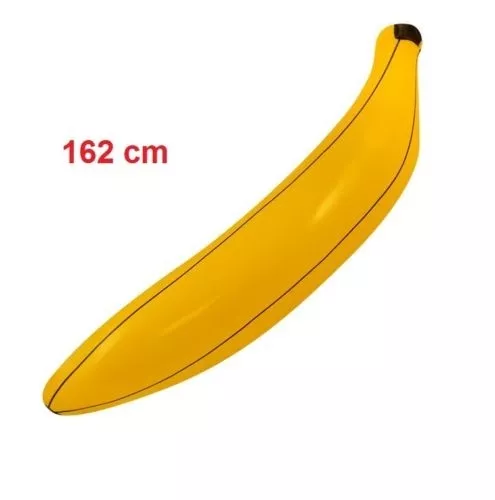 LARGE INFLATABLE REUSABLE BANANA BlowUp Hawaiian Tropical Kid Fruits Party162cm