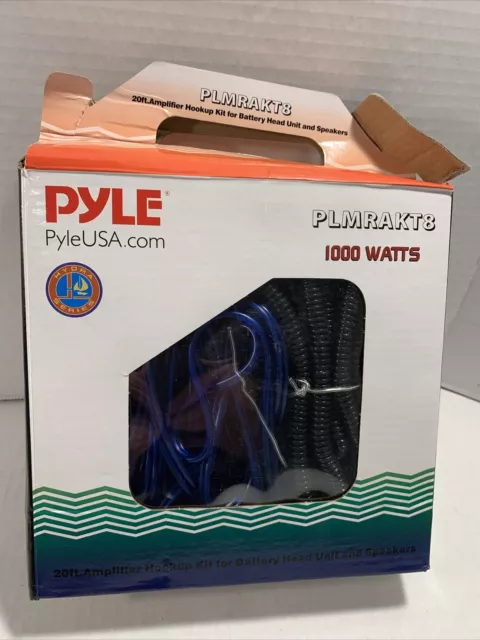 New Pyle PLMRAKT8 Marine Grade 8 Gauge Amplifier Installation Kit Kit